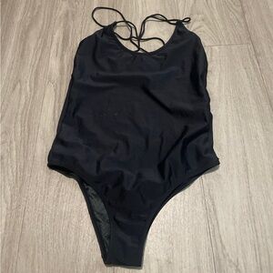 Volcom Black Crisscross One-Piece Swimsuit